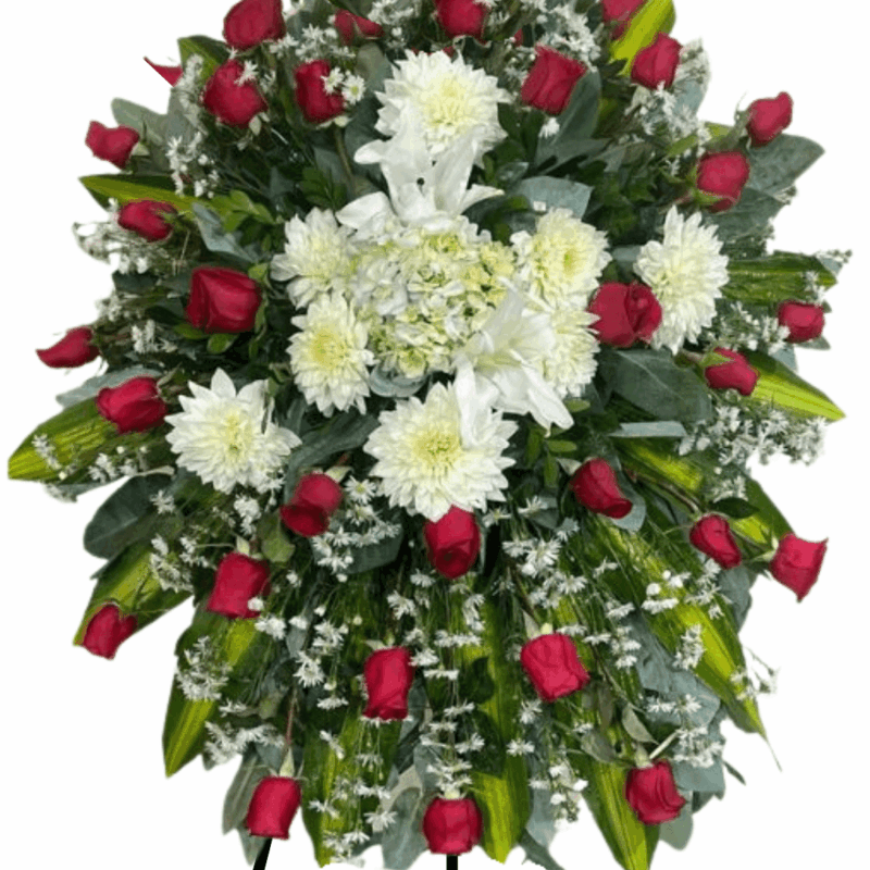 Lagrima con pedestal roja