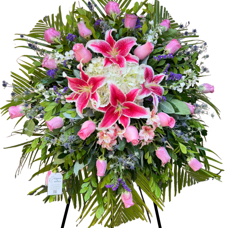 Lagrima con pedestal rosada